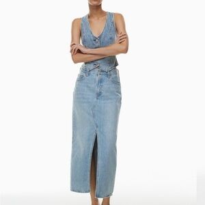 Aritzia Denim Forum The '90s Vintage Maxi Denim Skirt